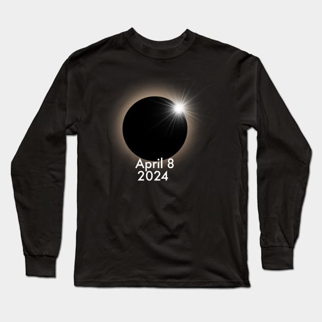 April 8 2024 eclipse design Long Sleeve T-Shirt by Apparels2022